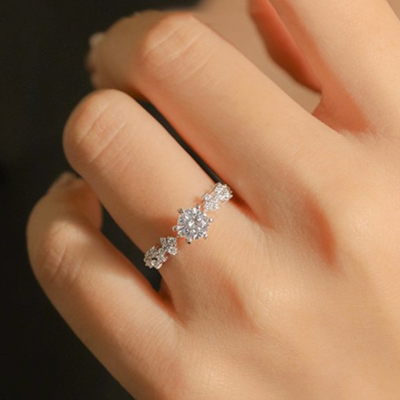 Jewelry - "Round Cut CZ Stone Wedding Promise Ring for Women,